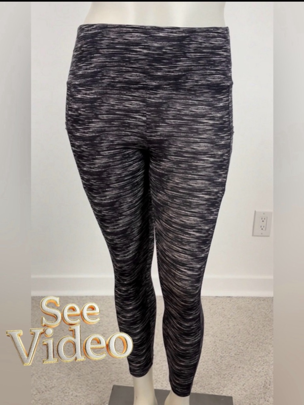 👛(ANY 2/$20) SHOSHO Blue Leggings 2 Side Pockets